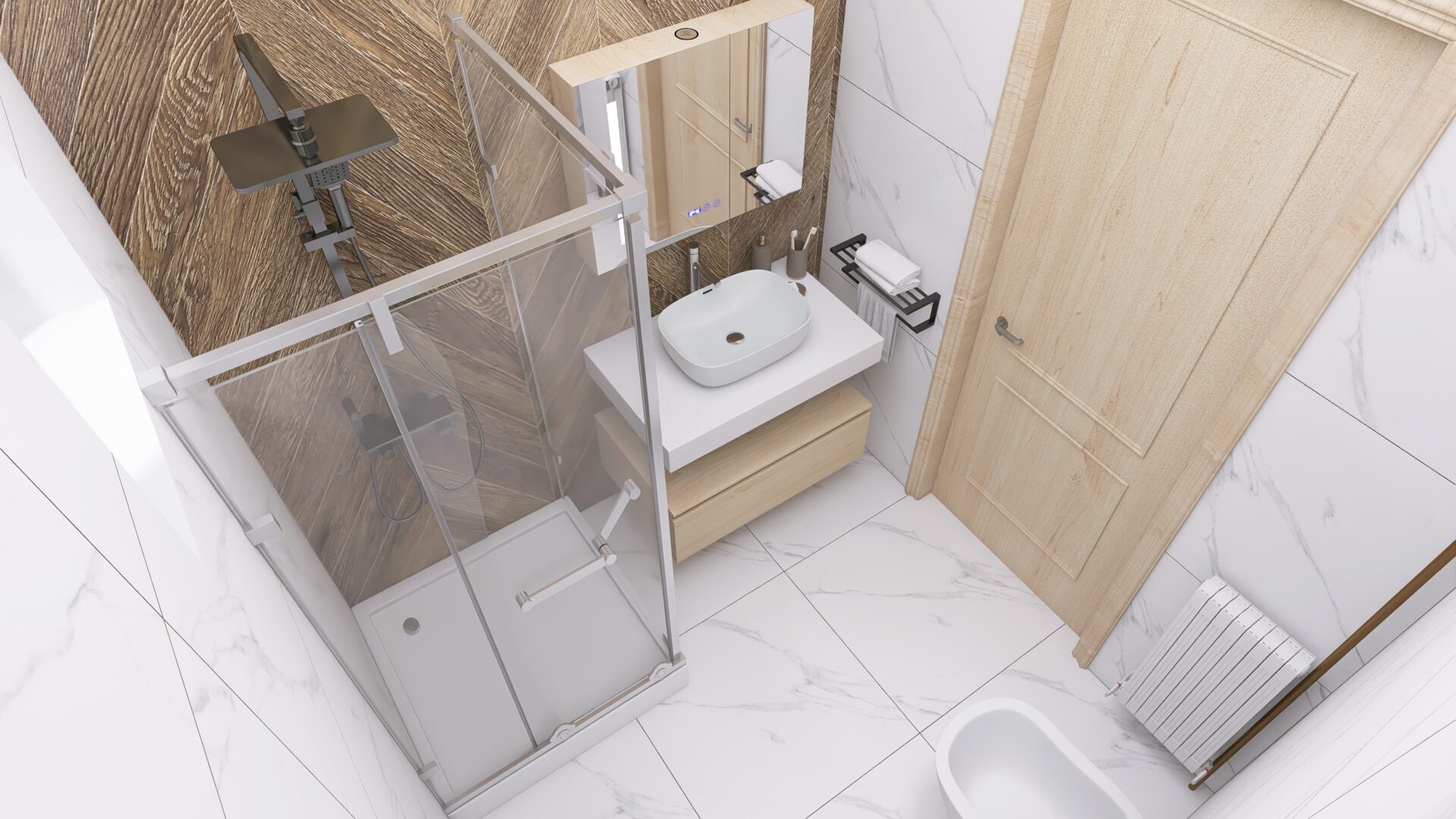 Budai Andrea fürdőszoba_Budai Andrea Kis fürdőszoba látványterv 1.